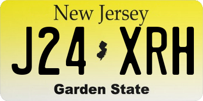 NJ license plate J24XRH