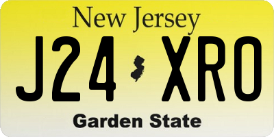 NJ license plate J24XRO