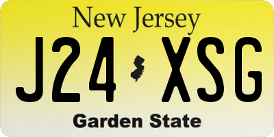 NJ license plate J24XSG