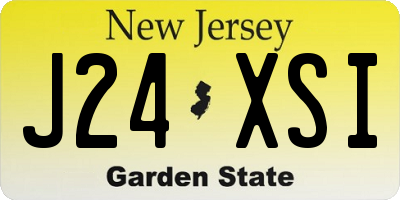 NJ license plate J24XSI
