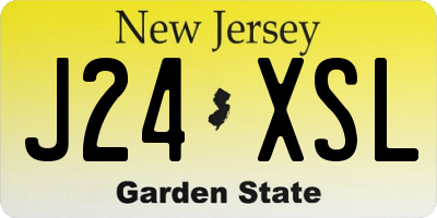 NJ license plate J24XSL