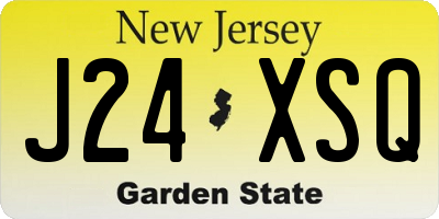 NJ license plate J24XSQ