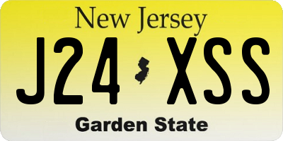 NJ license plate J24XSS