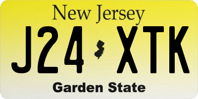 NJ license plate J24XTK