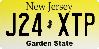 NJ license plate J24XTP