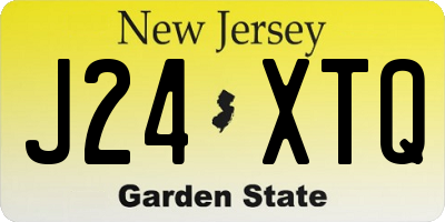 NJ license plate J24XTQ