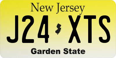NJ license plate J24XTS