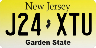 NJ license plate J24XTU