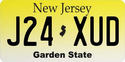 NJ license plate J24XUD