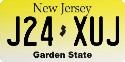 NJ license plate J24XUJ