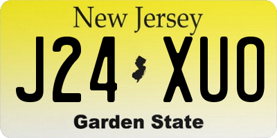 NJ license plate J24XUO
