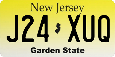 NJ license plate J24XUQ