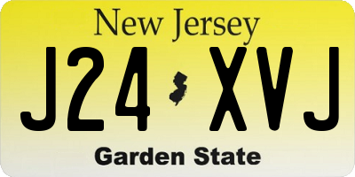 NJ license plate J24XVJ