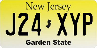 NJ license plate J24XYP