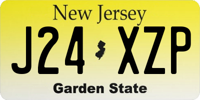 NJ license plate J24XZP