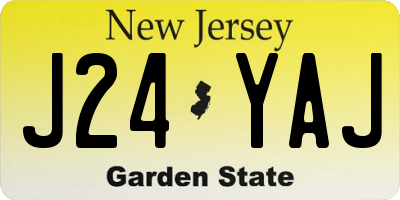 NJ license plate J24YAJ