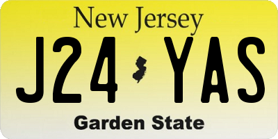 NJ license plate J24YAS