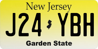 NJ license plate J24YBH