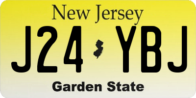 NJ license plate J24YBJ