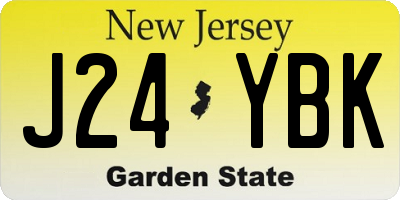 NJ license plate J24YBK