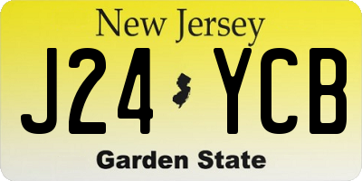 NJ license plate J24YCB