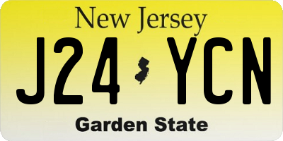 NJ license plate J24YCN