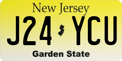 NJ license plate J24YCU