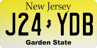 NJ license plate J24YDB