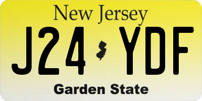 NJ license plate J24YDF