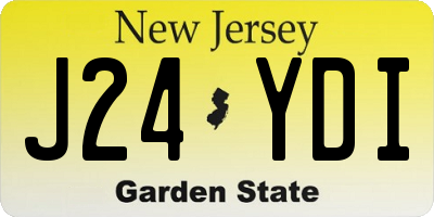 NJ license plate J24YDI