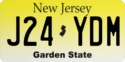 NJ license plate J24YDM