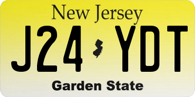 NJ license plate J24YDT