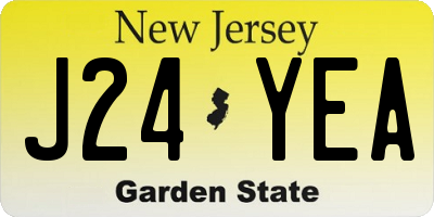 NJ license plate J24YEA