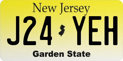 NJ license plate J24YEH