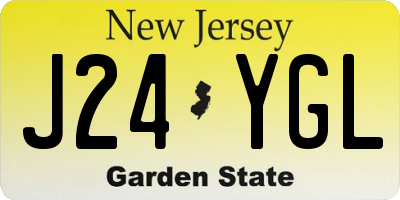 NJ license plate J24YGL