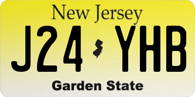 NJ license plate J24YHB