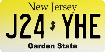 NJ license plate J24YHE