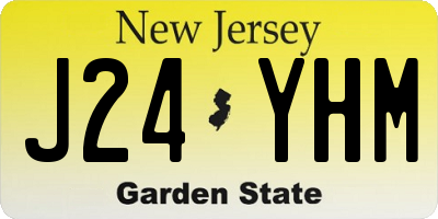 NJ license plate J24YHM