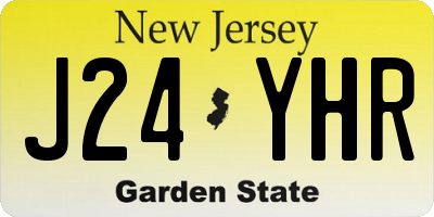 NJ license plate J24YHR