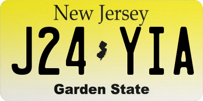 NJ license plate J24YIA