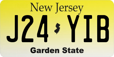 NJ license plate J24YIB
