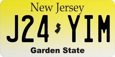 NJ license plate J24YIM