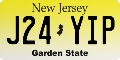 NJ license plate J24YIP