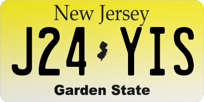 NJ license plate J24YIS