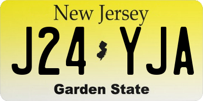 NJ license plate J24YJA