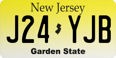 NJ license plate J24YJB