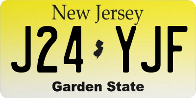 NJ license plate J24YJF