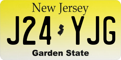 NJ license plate J24YJG