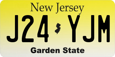 NJ license plate J24YJM