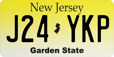 NJ license plate J24YKP